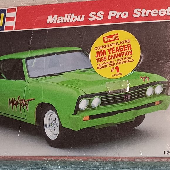 Vintage 1989 REVELL MALIBU SS PRO STREET MODEL KIT classic Hot Rod Brand NEW - Picture 1 of 4